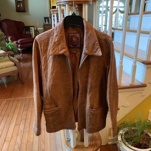The Territory Ahead Womens Brown Leather Jacket XL